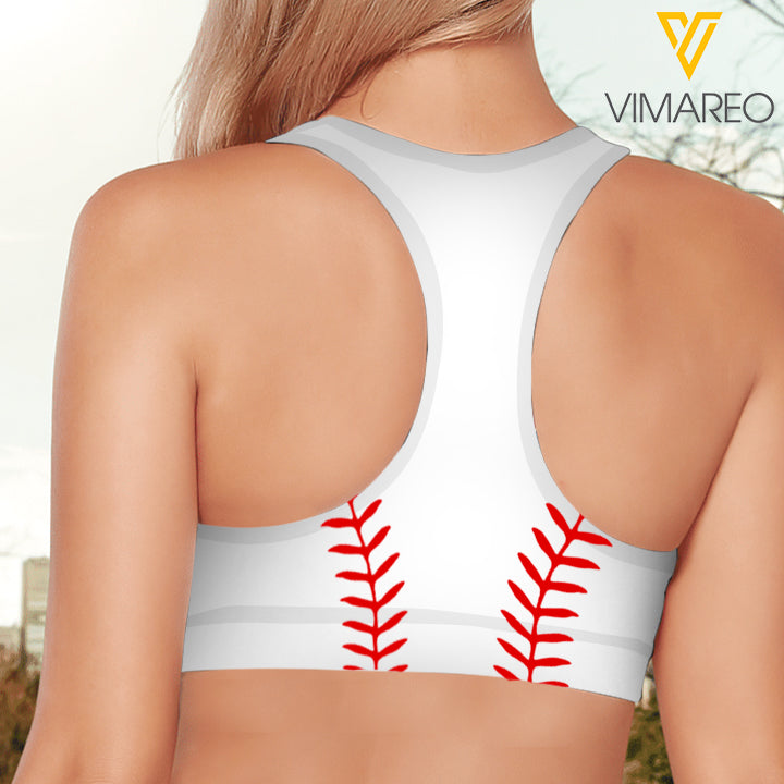 Baseball Mom 3D printed Sport bra – Vimareo