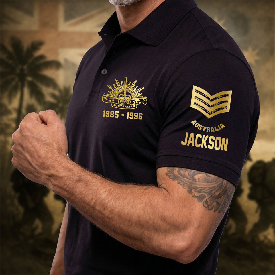 Premium Personalized Australian Polo Shirt 030401, Gifts For Vetetan Gifts For Australian Veteran