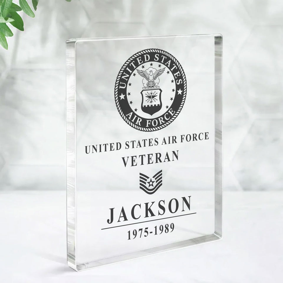 Premium Personalized US Veteran Soldier Art Acrylic Plaque 1104 Gifts For US Veterans, Gifts For Independence Day Veteran Day