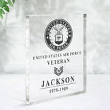 Premium Personalized US Veteran Soldier Art Acrylic Plaque 1104 Gifts For US Veterans, Gifts For Independence Day Veteran Day