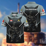 Premium Personalized Canadian Veteran Soldier Art Polo Shirt 31032602, Gifts For Canadian Veterans, Gifts For Independence Day