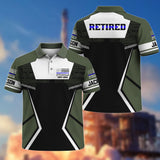 Premium Retired Blue Thin Line Police Polo Shirt 1300326, Gifts For Officers Gifts For Police Man