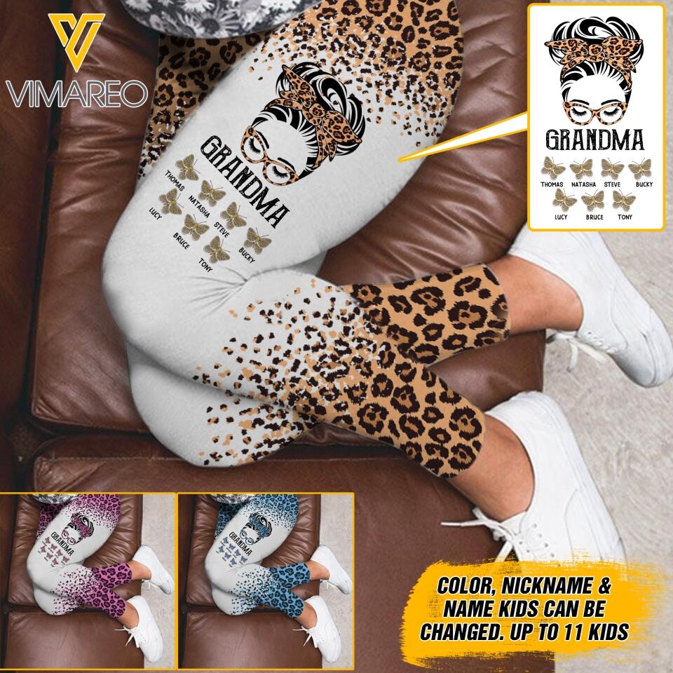 Personalized Grandma Kid Legging Printed 22MAR-DT16