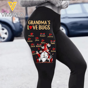 Personalized Grandma's Love Bugs Legging Printed 22MAR-HC17