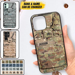 Personalized US Veterans/Soldier Camo Phone Case Printed 22OCT-DT07