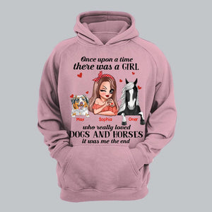 Personalized Once Upon A Time There Was A Girl Who Really Loved Dogs And Horses Tshirt Printed 22NOV-HQ07