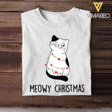 Personalized Meowy Christmas Cat Lovers Tshirt Hoodie Or Sweatshirt Printed QTH2511