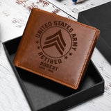Personalized US Military Retired Leather Wallet QTPN2023139