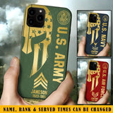 Personalized US Military Retired Phone Case Printed QTKH458