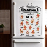 Personalized Christmas 2023 Grandma's Perfect Batch & Kid Names Fridge Decal Printed QTPN23560