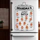 Personalized Christmas 2023 Grandma's Perfect Batch & Kid Names Fridge Decal Printed QTPN23560