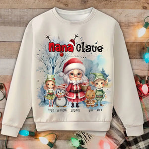 Personalized Nanaclaus With Kid Names Sweater Printed NTMTHN23716