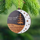 Personalized The Sky Looks Different When Someone You Love Is Up There Wooden Ornament 3 Layers Printed HTHVQ23733