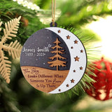 Personalized The Sky Looks Different When Someone You Love Is Up There Wooden Ornament 3 Layers Printed HTHVQ23733