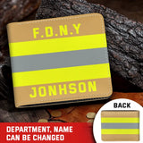 Personalized Firefighter Leather Wallet 3D Print QTKH748