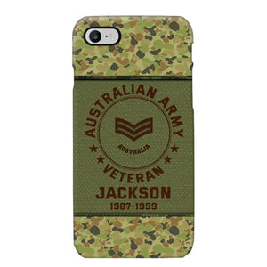 Personalized Australian Army Air Force Navy Rank & Custom Name Phone Case Printed KVH23759