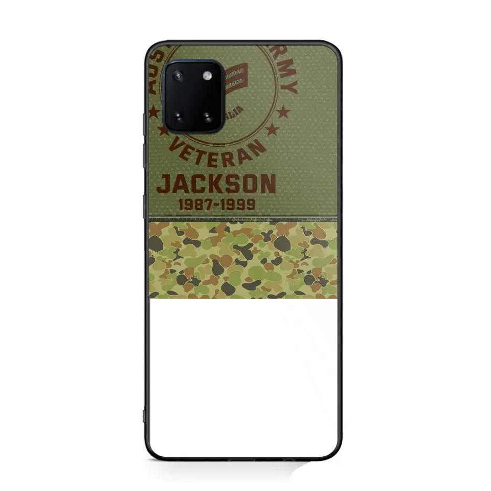 Personalized Australian Army Air Force Navy Rank & Custom Name Phone Case Printed KVH23759