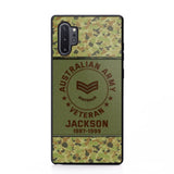 Personalized Australian Army Air Force Navy Rank & Custom Name Phone Case Printed KVH23759