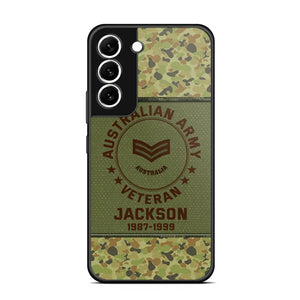 Personalized Australian Army Air Force Navy Rank & Custom Name Phone Case Printed KVH23759