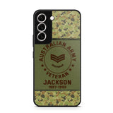 Personalized Australian Army Air Force Navy Rank & Custom Name Phone Case Printed KVH23759