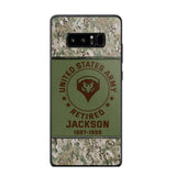 Personalized US Army Air Force Navy Rank & Custom Name Phone Case Printed KVH23759