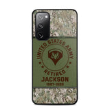 Personalized US Army Air Force Navy Rank & Custom Name Phone Case Printed KVH23759