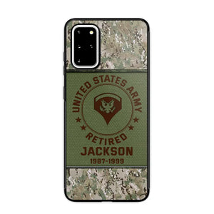 Personalized US Army Air Force Navy Rank & Custom Name Phone Case Printed KVH23759