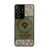 Personalized US Army Air Force Navy Rank & Custom Name Phone Case Printed KVH23759