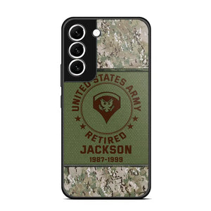 Personalized US Army Air Force Navy Rank & Custom Name Phone Case Printed KVH23759