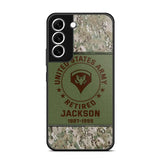 Personalized US Army Air Force Navy Rank & Custom Name Phone Case Printed KVH23759