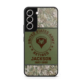 Personalized US Army Air Force Navy Rank & Custom Name Phone Case Printed KVH23759