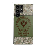 Personalized US Army Air Force Navy Rank & Custom Name Phone Case Printed KVH23759