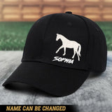 Personalized Horse Custom Name Black Cap QTPN23799