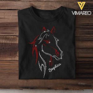 Personalized Horse Name Horse Lovers Gift T-shirt Printed KVH23800