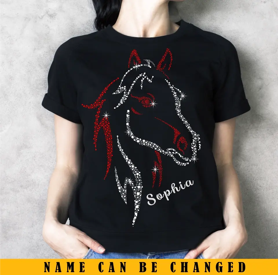 Personalized Horse Name Horse Lovers Gift T-shirt Printed KVH23800