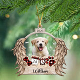 Personalized Upload Dog Memorial Dog Wooden Ornament 2 Layer Printed NTMTHN23802