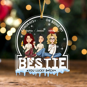 Personalized Congrats On Being My Bestie Acrylic Ornament Printed HTHVQ23821