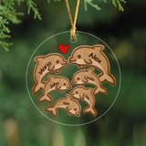 Personalized Dolphin Family Wooden Or Acrylic Ornament Printed NTMTPTN23829
