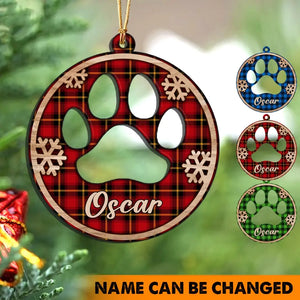 Personalized Cat Paw Wooden Ornament 2 Layer Printed NTMTPTN23844