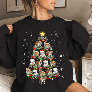 Personalized Upload Your Dog Photo Christmas Tree Xmas Gift Sweatshirt Printed PTN23856