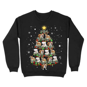 Personalized Upload Your Dog Photo Christmas Tree Xmas Gift Sweatshirt Printed PTN23856