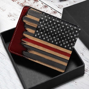 Personalized Firefighter Leather Wallet 3D Print QTPN860