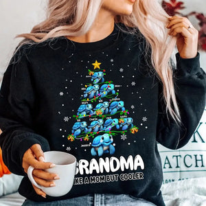 Personalized Grandma Like A Mom But Cooler Christmas Tree Xmas Gift Sweatshirt Printed HTHVQ23859