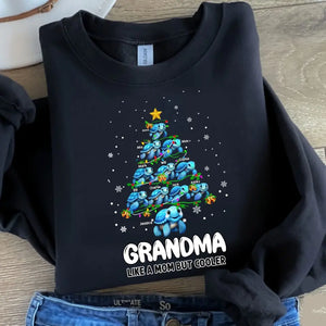 Personalized Grandma Like A Mom But Cooler Christmas Tree Xmas Gift Sweatshirt Printed HTHVQ23859