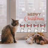 Personalized Meowy Christmas Cat Lovers Gift Christmas Gift Window Decal Printed LDMHN23520