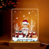 Personalized Cat Mom Cat Lovers Girl Xmas Snow LED Night Light Acrylic LED Lamp Printed LDMVQ23885