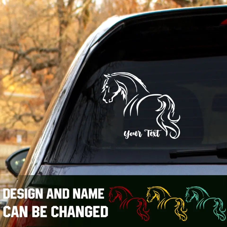 Personalized Horse Lovers Gift Custom Name Decal Printed VQ23890