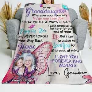 Personalized Upload Photo Granddaughter Sherpa or Fleece Blanket Printed HTHVQ23916