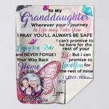 Personalized Upload Photo Granddaughter Sherpa or Fleece Blanket Printed HTHVQ23916