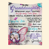 Personalized Upload Photo Granddaughter Sherpa or Fleece Blanket Printed HTHVQ23916